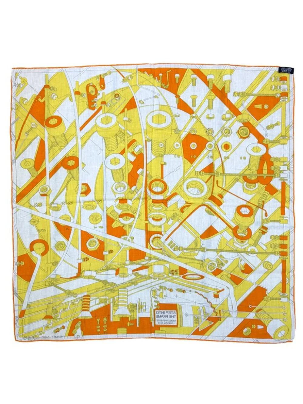 Hermès Step into the Frame 100% Cotton Scarf 2019 Men's Collection